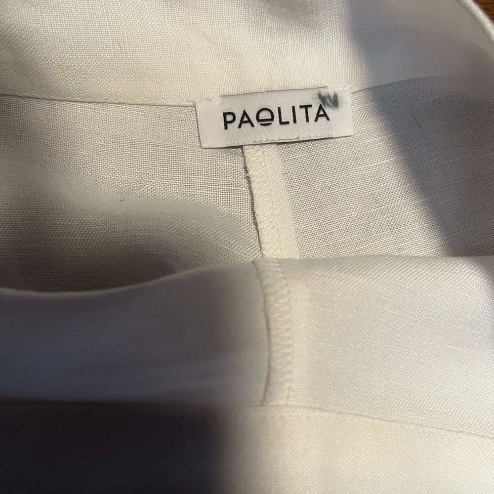 Paolita Women's White Nautical Flare-Leg Trouser Pants Size XS - Picture 7 of 7